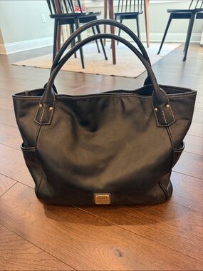 Dooney & Bourke Large Black Florentine Leather Kristen Bag - C43-003